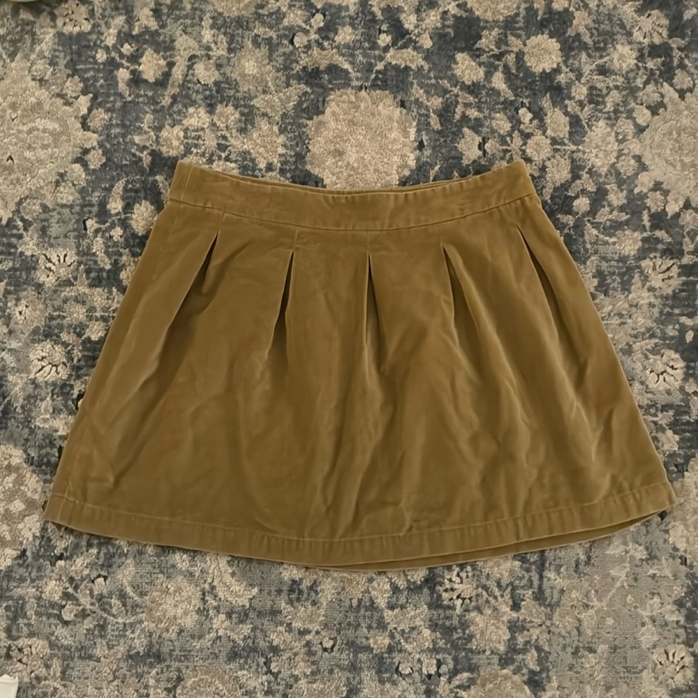 Original Frenchi Tan Velvet Skirt - Large